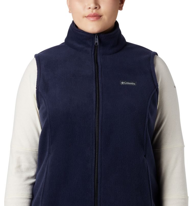 Women's Columbia Benton Springs Vest Navy | Plus Size CA-X60A8